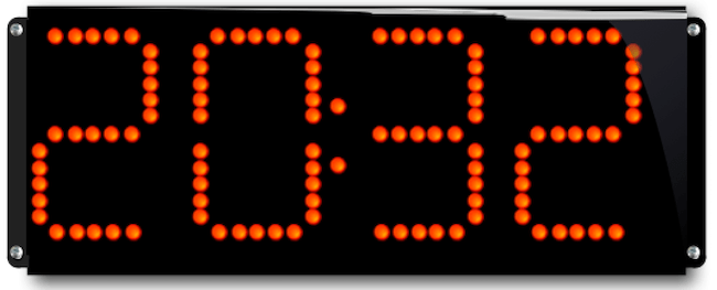 Horloge numérique 4 chiffres LED géants