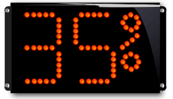 Afficheur hygromètre LED haute visibilité