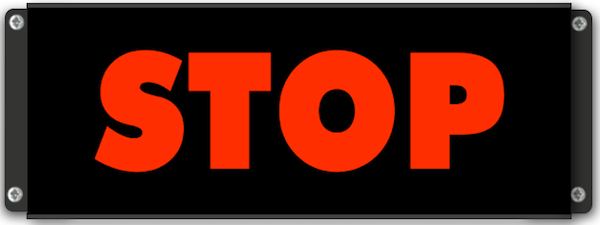 Panneau lumineux de sécurité stop