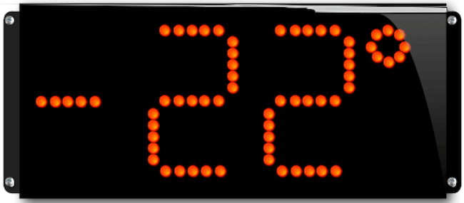 Thermomètre numérique lumineux grands chiffres