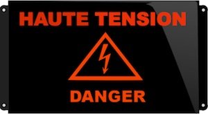 Afficheur lumineux Haute tension rétroéclairé