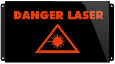 afficheur lumineux danger laser + pictogramme